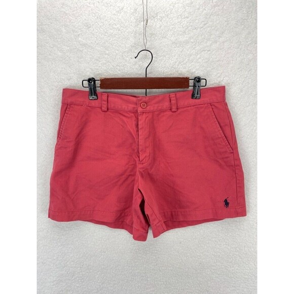 Ralph Lauren Sport Women's Shorts Chino Logo Pink Size W33 - Picture 1 of 7